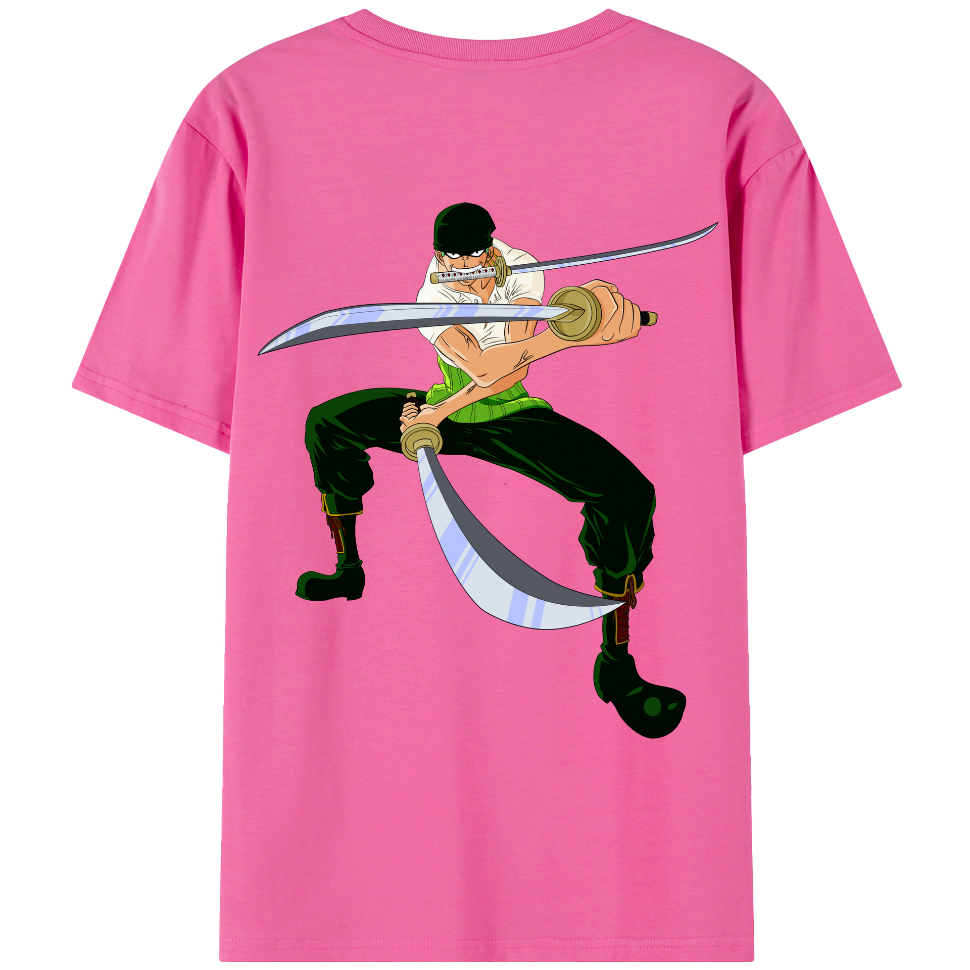 ワンピース ロロノア・ゾロ ONE PIECE Roronoa Zoro レディース半袖Tシャツ(バックプリント)